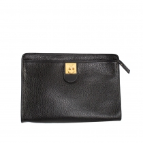 Celine Bolso Clutch Piel Negro