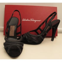 Ferragamo Sandalias Negras T 37.5