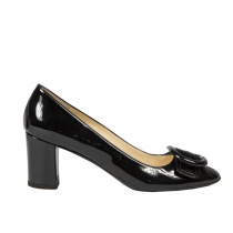 Prada Zapatos Charol Negros T 38.5