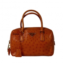 Prada Bolso Naranja Piel Avestruz