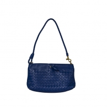 Bottega Veneta Pochette Intrecciato Azul