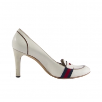 Gucci Mocasines Pumps Blancos T 40