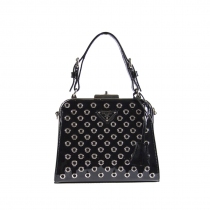 Prada Mini Bolso Negro Charol