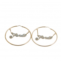 Fendi Pendientes Aros Dorados