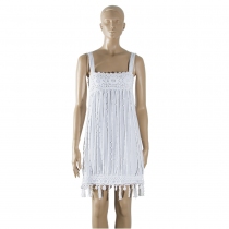 Chanel Vestido Crochet T S