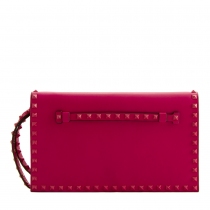 Valentino Clutch Rockstud Rosa