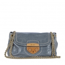 Prada Bolso Vitello Shine Azul