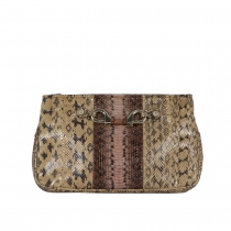 Jimmy Choo Clutch Pitón Horsebit