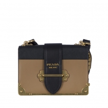 Prada Bolso Cahier Caramelo/Negro