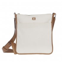 Loewe Bandolera Caucho Blanca