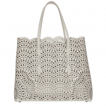 Alaïa Bolso Laser-cut Tote Blanco