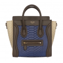 Céline  Nano Luggage Pitón Tricolor