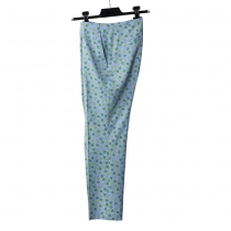 Prada Pantalones Flores Azul T 36