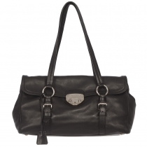 Prada Bolso Satchel Negro