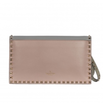 Valentino Rockstud Clutch Tricolor