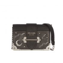 Prada Bolso Cahier Celestial Negro