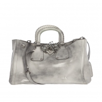 Prada Bolso Grigio Spazzolato Crystal