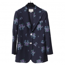 Gucci Chaqueta Jacquard Azul T 36