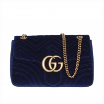 Gucci Bolso Marmont Terciopelo Cobalto