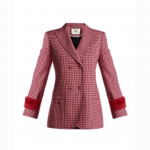 Fendi Chaqueta Jacquard Roja T 36