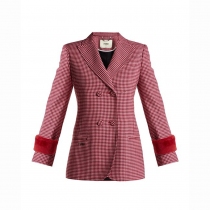 Fendi Chaqueta Jacquard Roja T 36