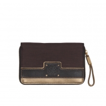 Loewe Cartera Zip Marrón Oro