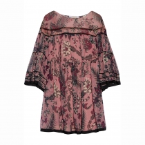 Chloé Vestido Georgette Rosa T 38