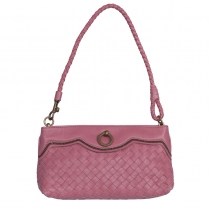 Bottega Pochette Intrecciato Rosa