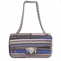 Chanel Bolso Acolchado Rayas Multicolor