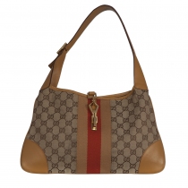 Gucci Bolso Jackie Beige y Rojo