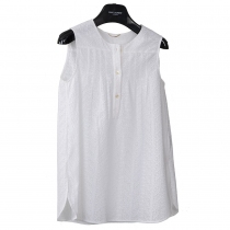 Saint Laurent Blusa Blanca Bordados T 36