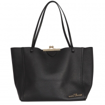 Marc Jacobs Bolso Tote Kiss Lock Negro