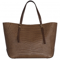 Michael Kors Bolso Tote Gia Croc Marrón