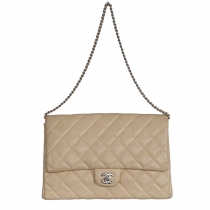 Chanel Clutch Caviar Beige con Cadena