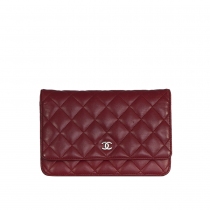 Chanel Clutch Wallet Rojo Guinda
