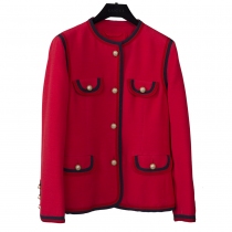 Gucci Chaqueta Roja Seda T 36