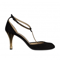 Gucci Zapatos Ophelie Ante Negro T 39.5
