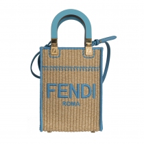 Fendi Mini shopper Sunshine trenzado.