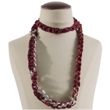 Missoni Collar Trenzado Rojo