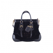 Prada Bolso Terciopelo Negro