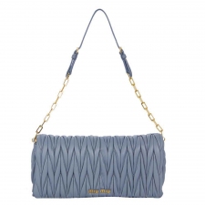 Miu Miu Bolso Matelassé Azul