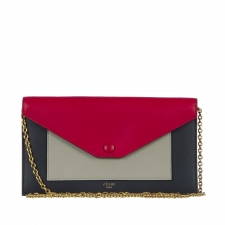 Céline Clutch Tricolor con Cadena