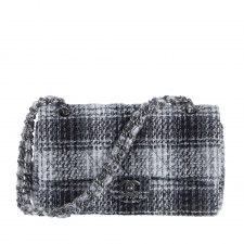 Chanel Timeless Tweed Cuadros Gris