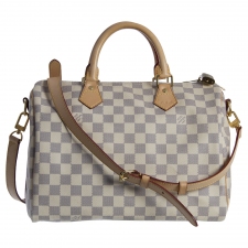 LV Speedy 30 Damier Azur Bandolera