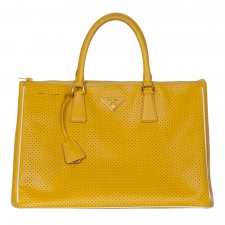 Prada Bolso Fori Perforado Amarillo