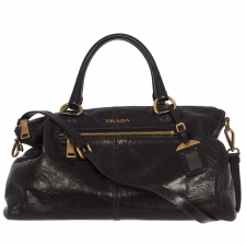 Prada Bolso Vitello Shine Negro