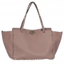 Valentino Bolso Mediano Rockstud Rosa