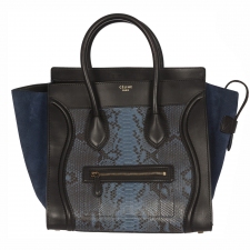 Céline Tote Luggage Azul Pitón