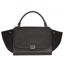 Celine Bolso Trapeze Suede Black