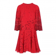 Valentino Vestido Rojo Golondrinas T 36